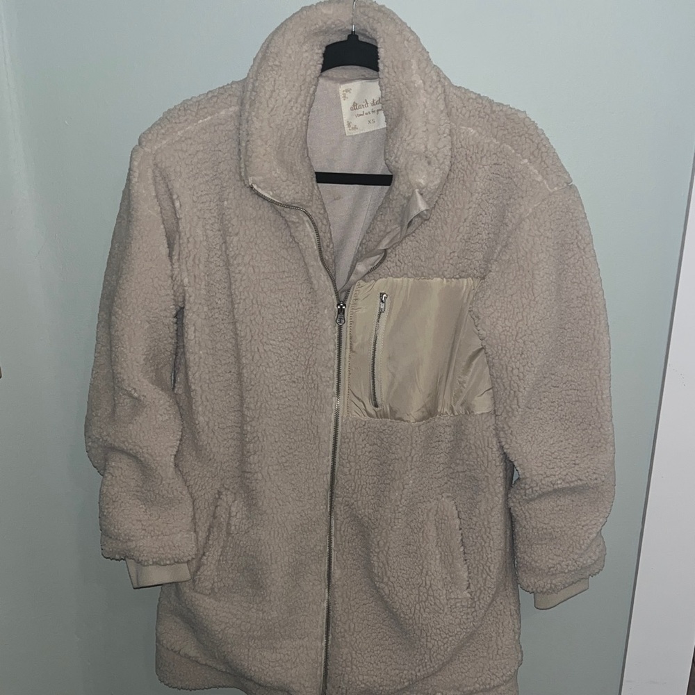 Altar'd State Cream Teddy Jacket